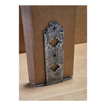 Santa Fe Iron Flush Mount Post Base – Hand-Forged Timber-Frame Bracket