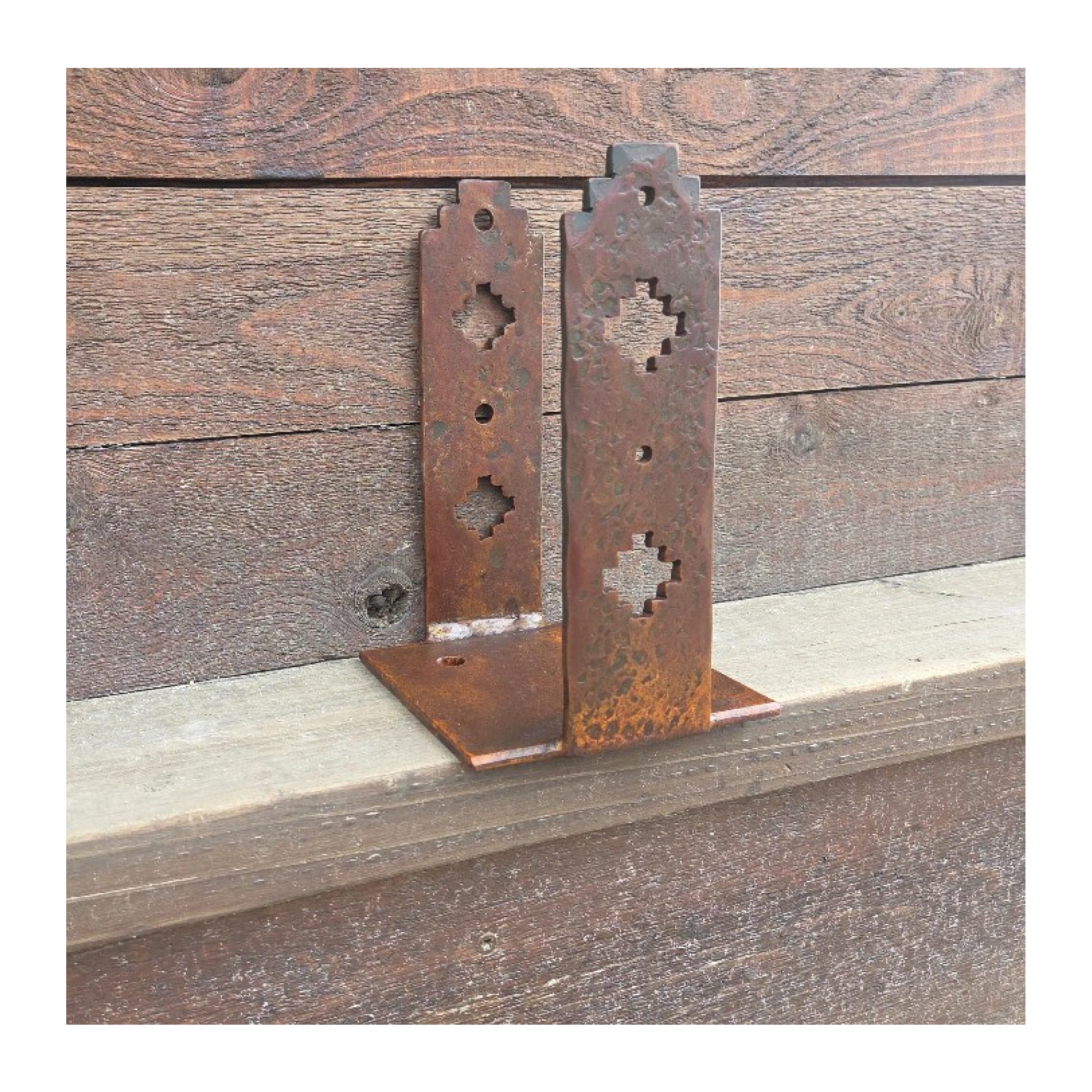 IN STOCK Santa Fe Iron Flush Mount Structural Post Base | Structural Post Bracket