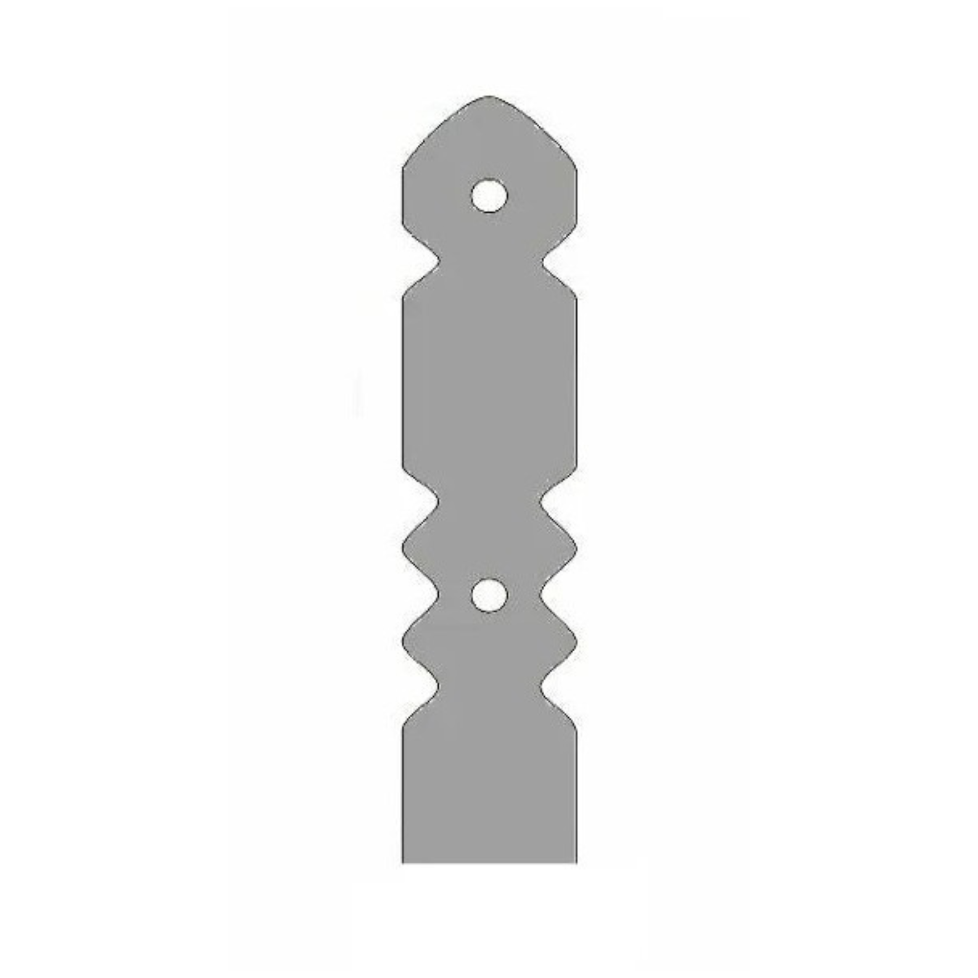 Art Deco Iron J Hook Pour in Place Structural Post Base