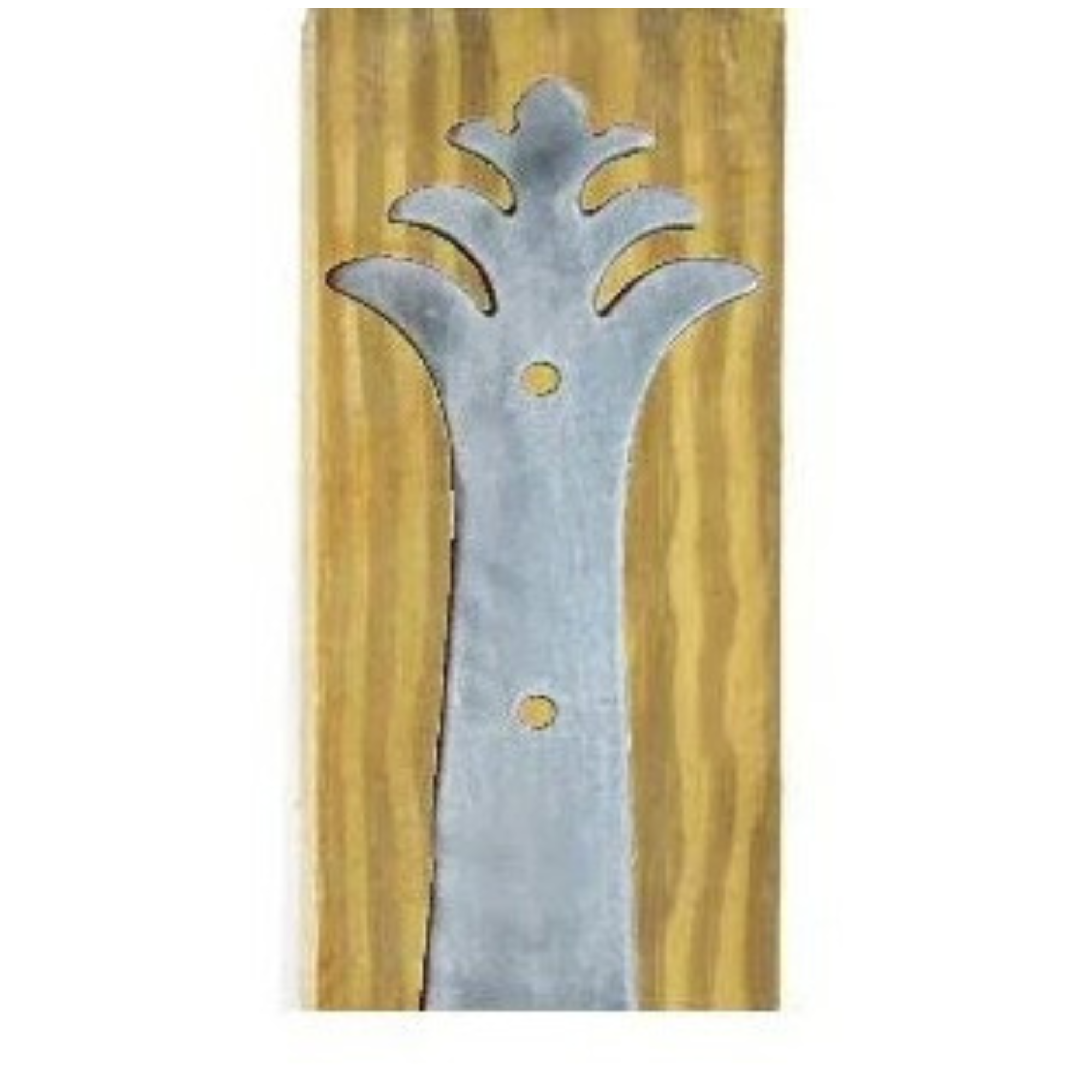Greco-Persian Iron J Hook Pour in Place Structural Post Base