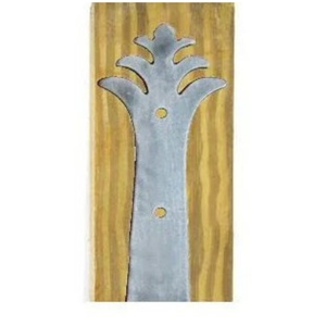 Greco-Persian Iron J Hook Pour in Place Structural Post Base - 3 1/2" x 3 1/2" / 8"