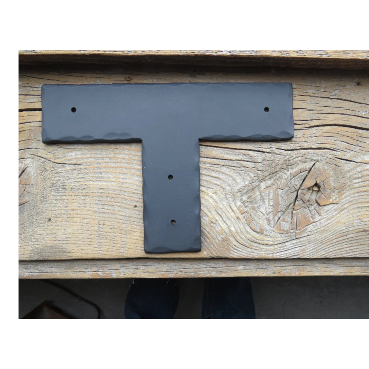 Plain Straight Iron "T" Strap