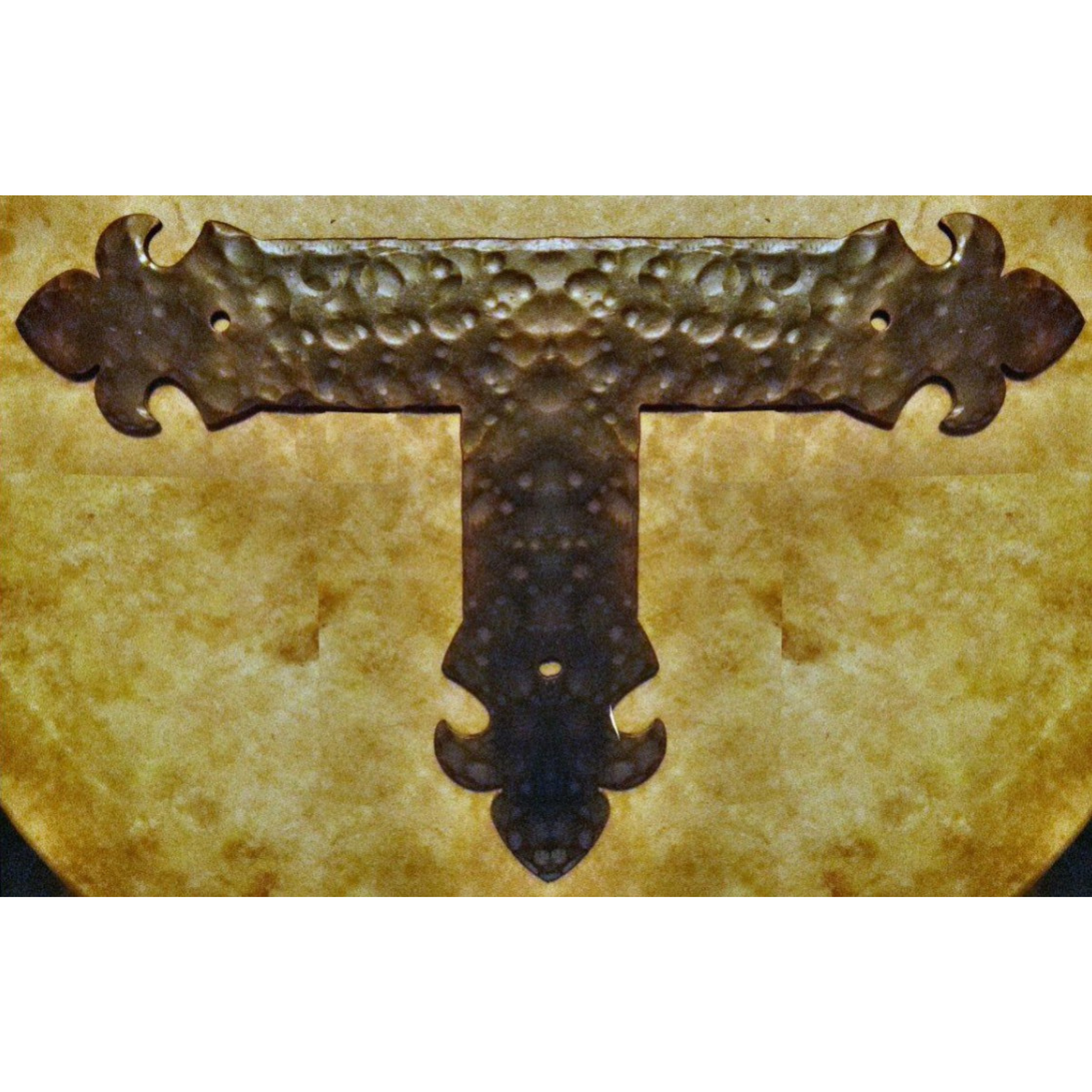 British Fleur De Lis Iron "T" Strap