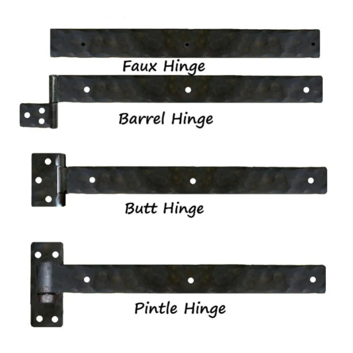 Plain Straight Iron Functioning Hinge Strap