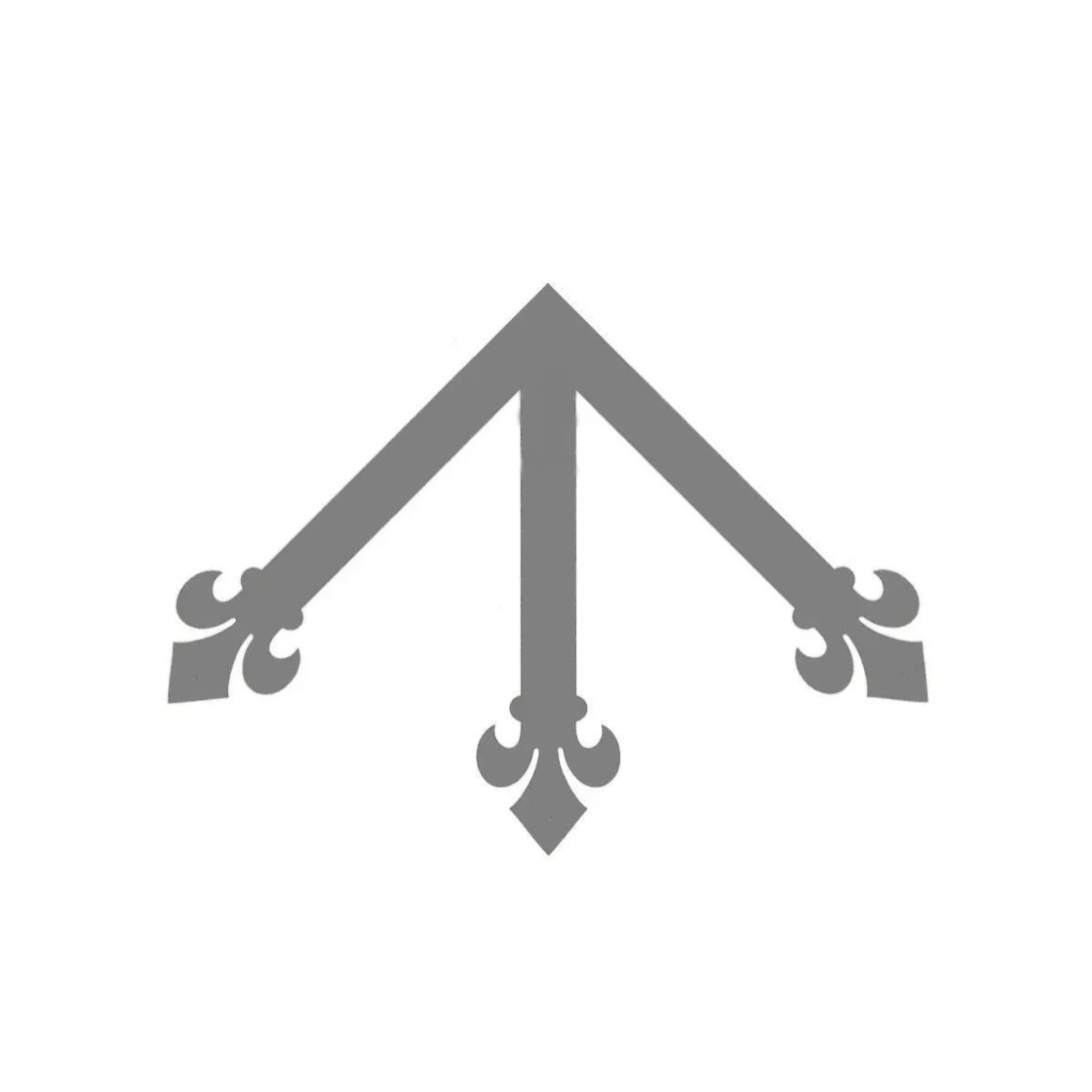 Placa central Dunmow Crest Fleur De Lis Iron Ridge