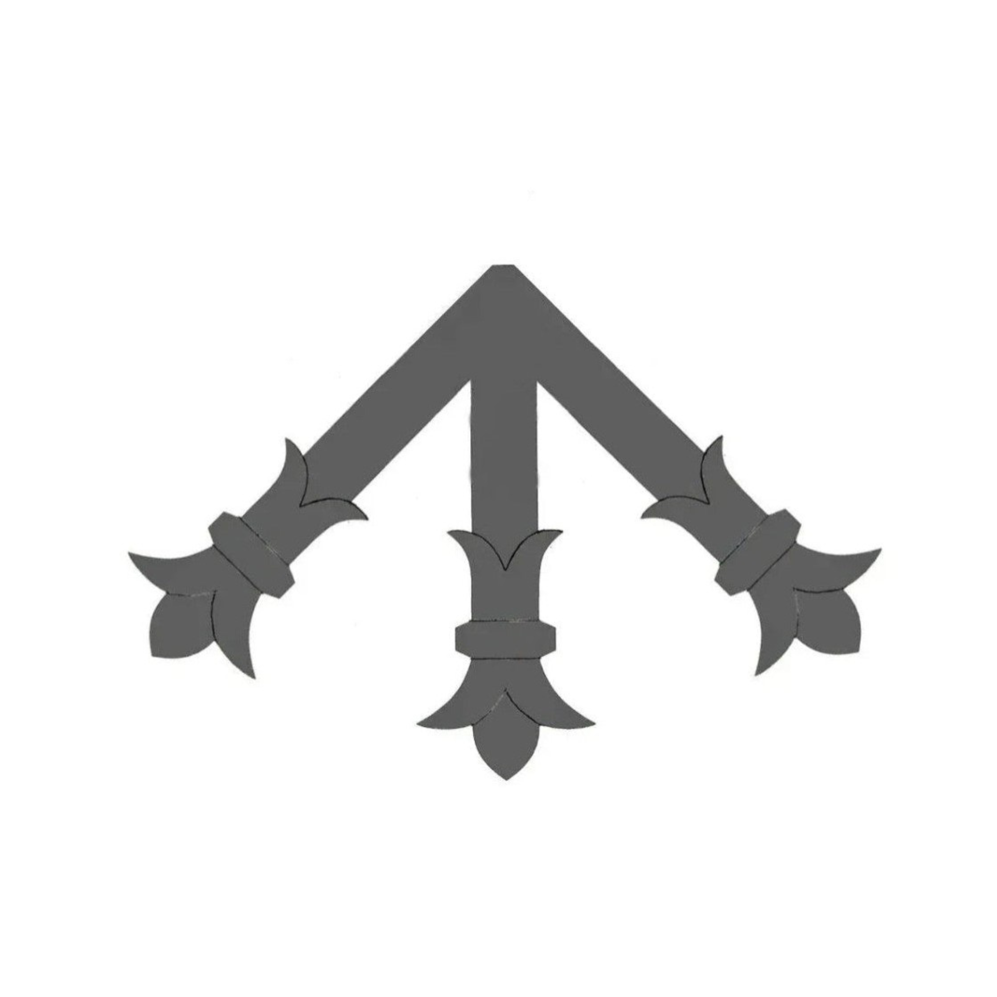 Plato central Babylonian Fleur De Lis Iron Ridge