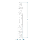 Finnish Folk Ironwork Escutcheon Plate