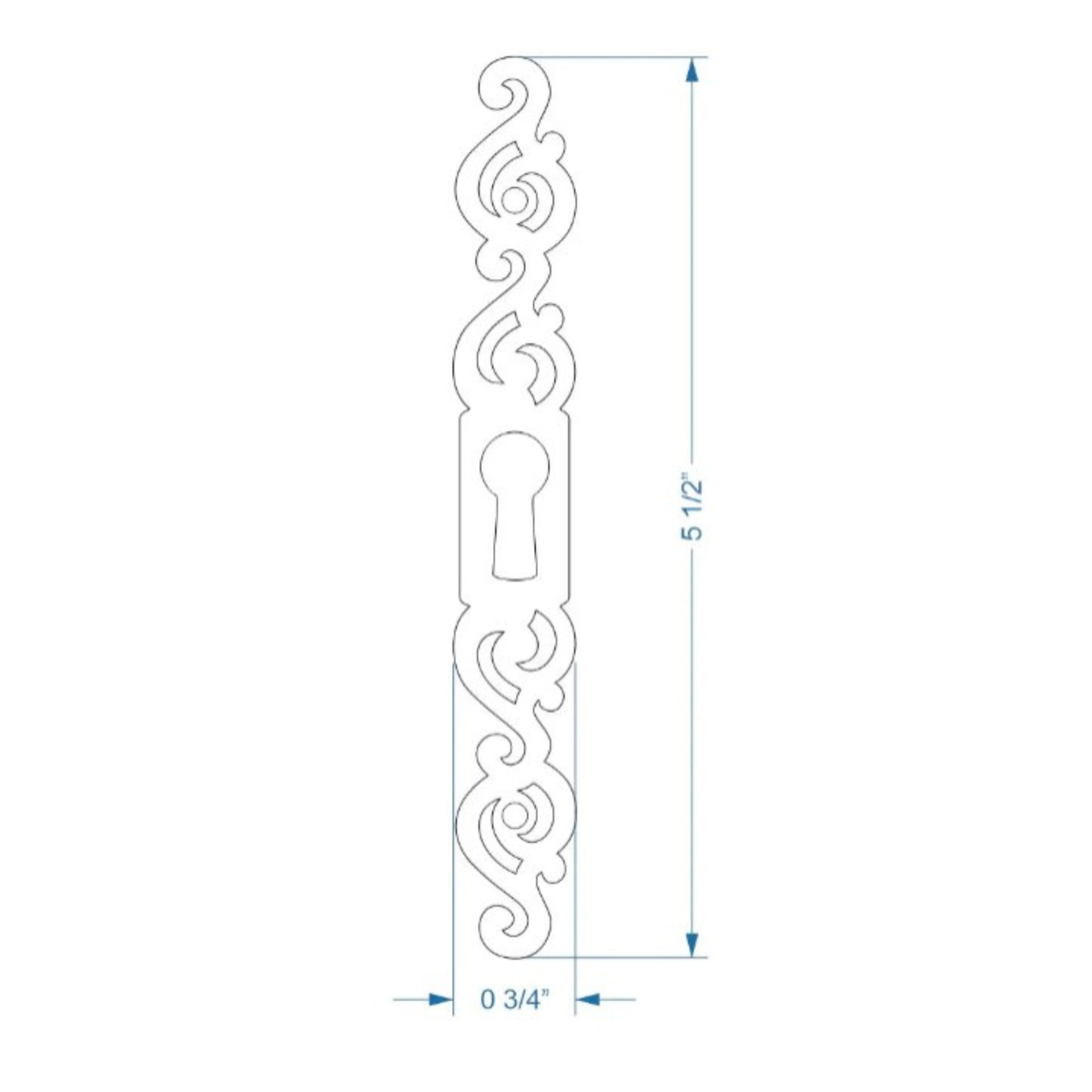 Finnish Folk Ironwork Escutcheon Plate