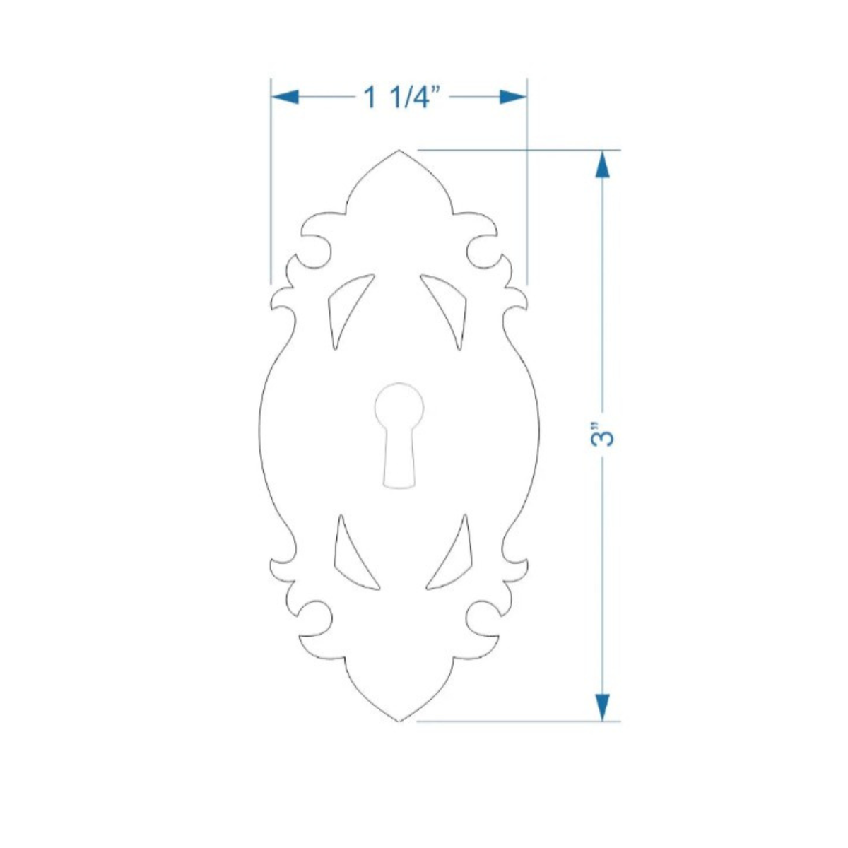 French Empire Escutcheon Plate