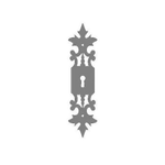 German Castle Iron Escutcheon Plate