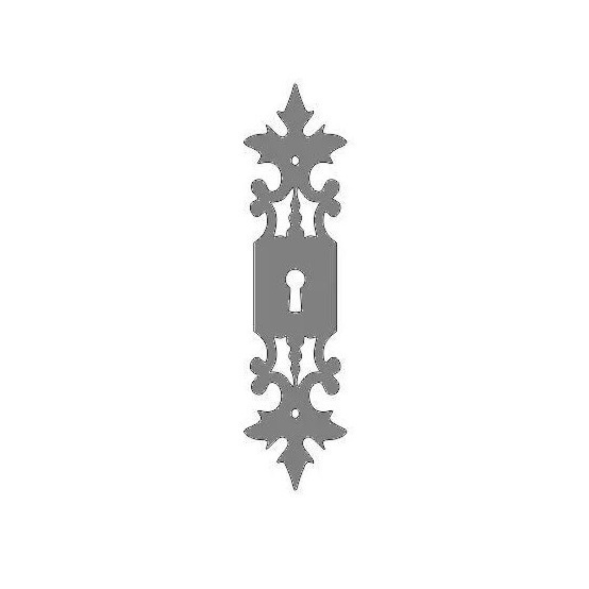 German Castle Iron Escutcheon Plate