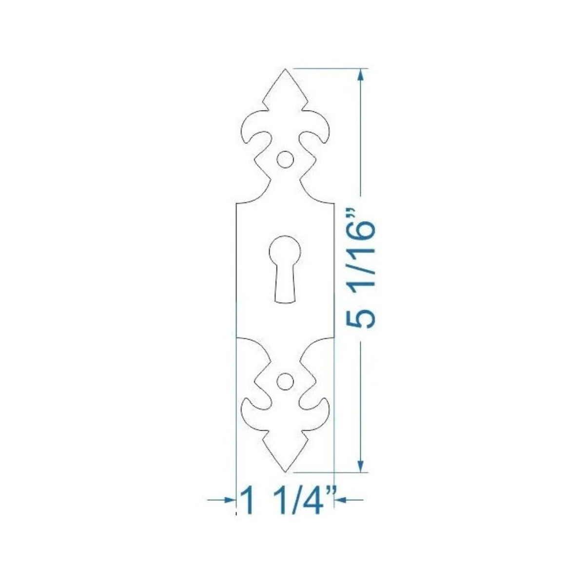 Renaissance Iron Escutcheon Plate Small