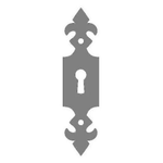 Renaissance Iron Escutcheon Plate Small