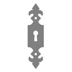 Placa de escudo de hierro renacentista pequeña