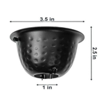 Black Hammered Rain Chain Aluminum Cups 8.5 ft Long