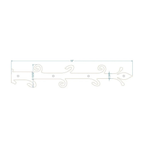 Old English Castle Wrought Iron Faux Hinge Strap