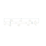 Old English Castle Wrought Iron Faux Hinge Strap