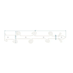 Old English Castle Wrought Iron Faux Hinge Strap