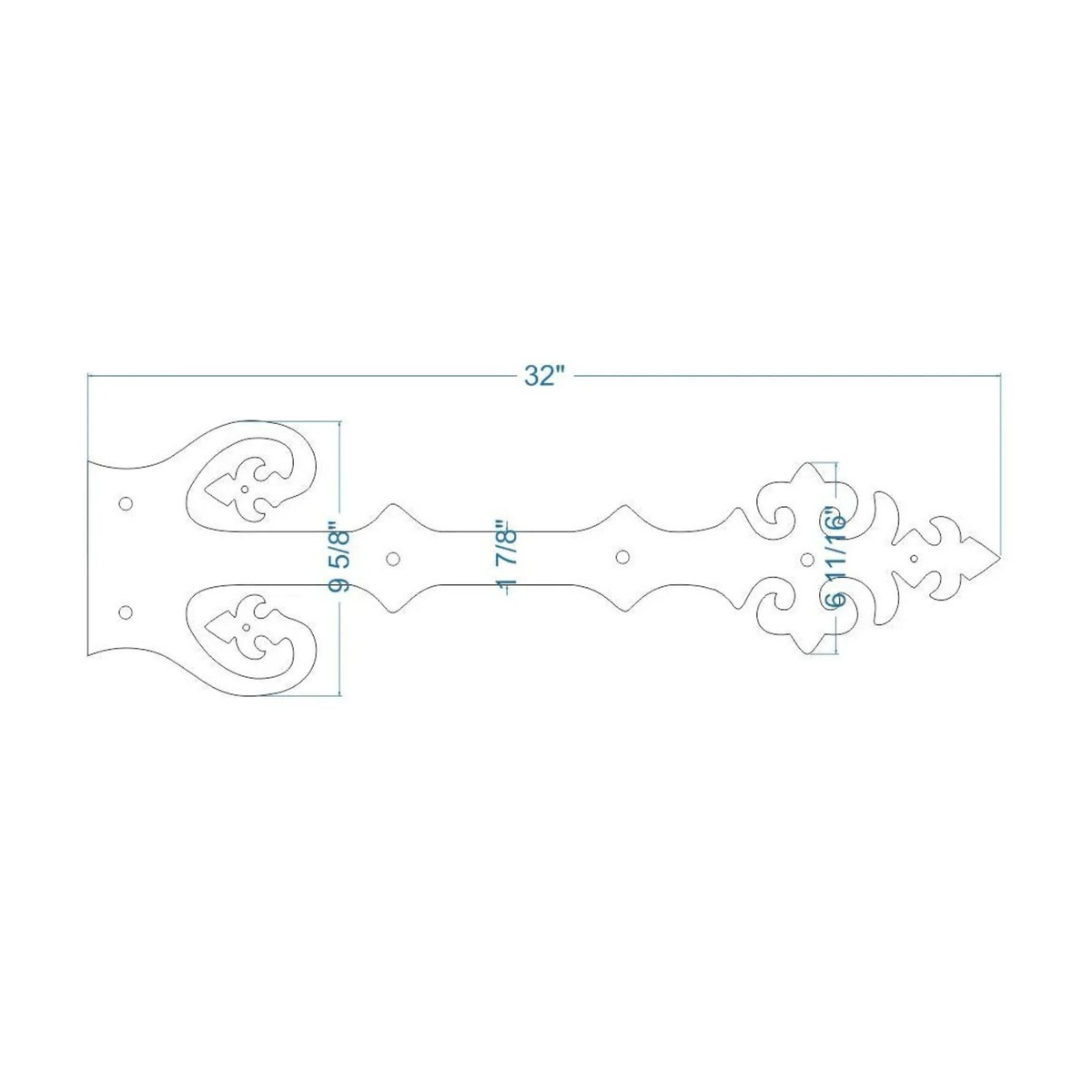 Renaissance Iron Faux Hinge Strap