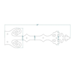 Renaissance Iron Faux Hinge Strap