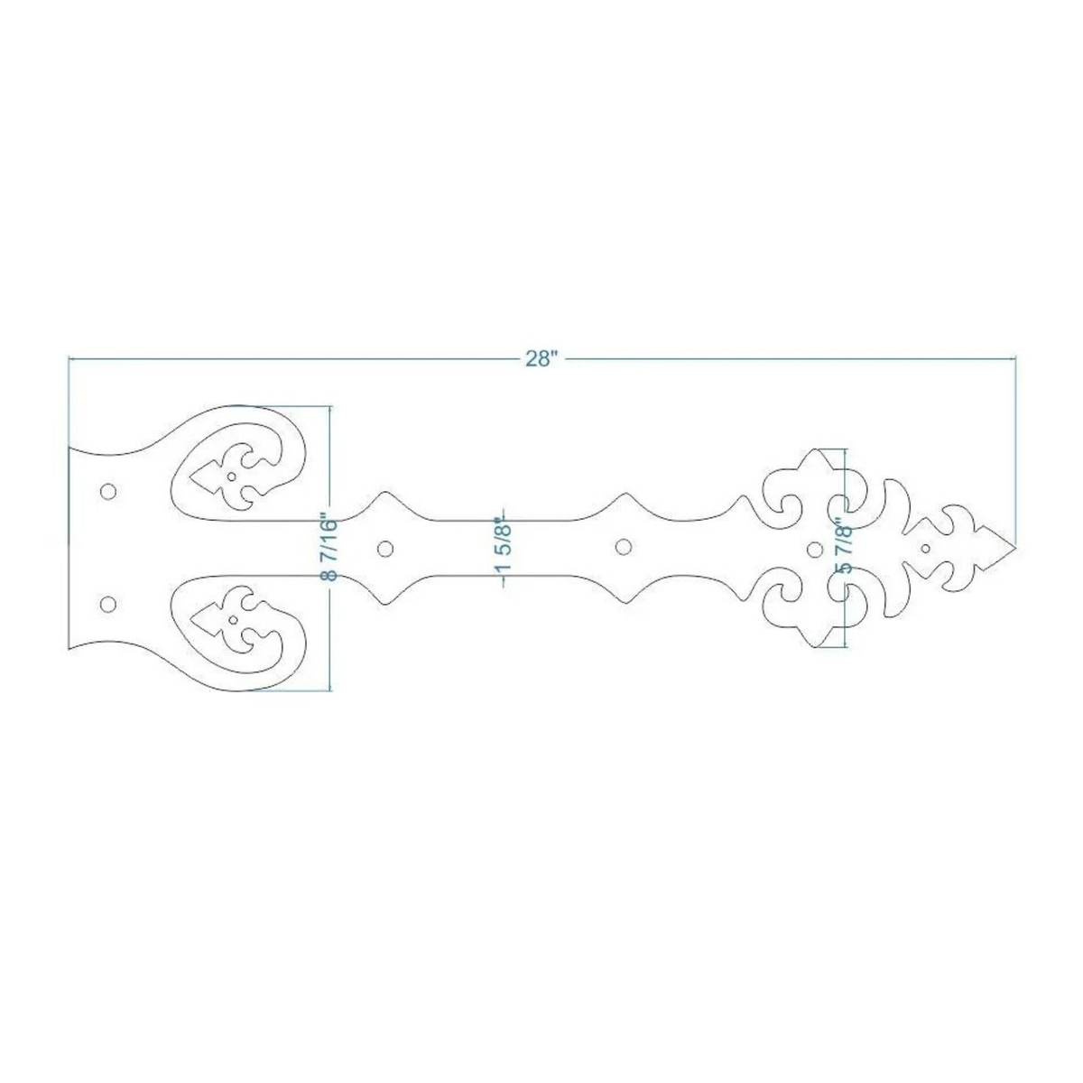 Renaissance Iron Faux Hinge Strap