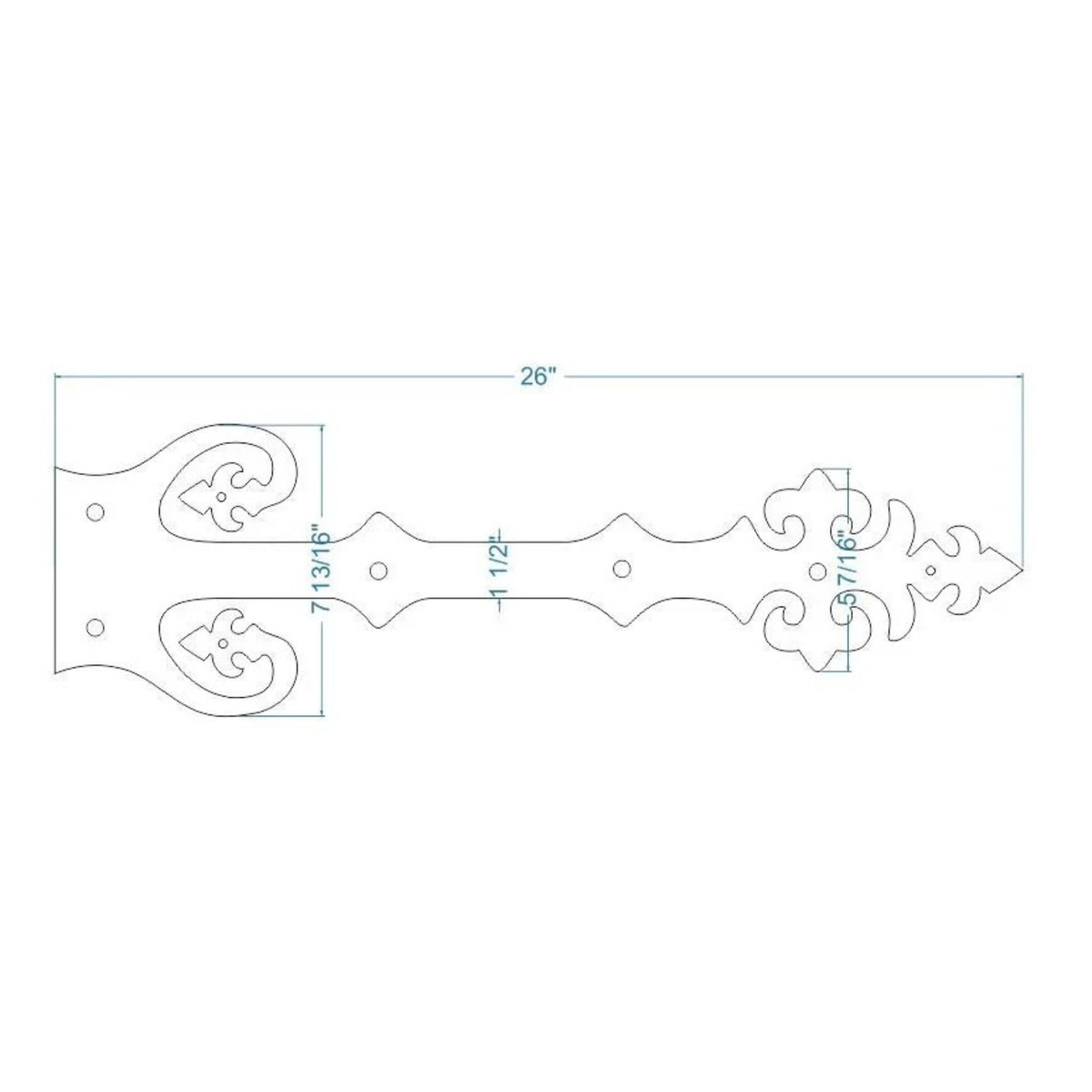 Renaissance Iron Faux Hinge Strap