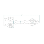 Renaissance Iron Faux Hinge Strap