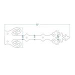 Renaissance Iron Faux Hinge Strap