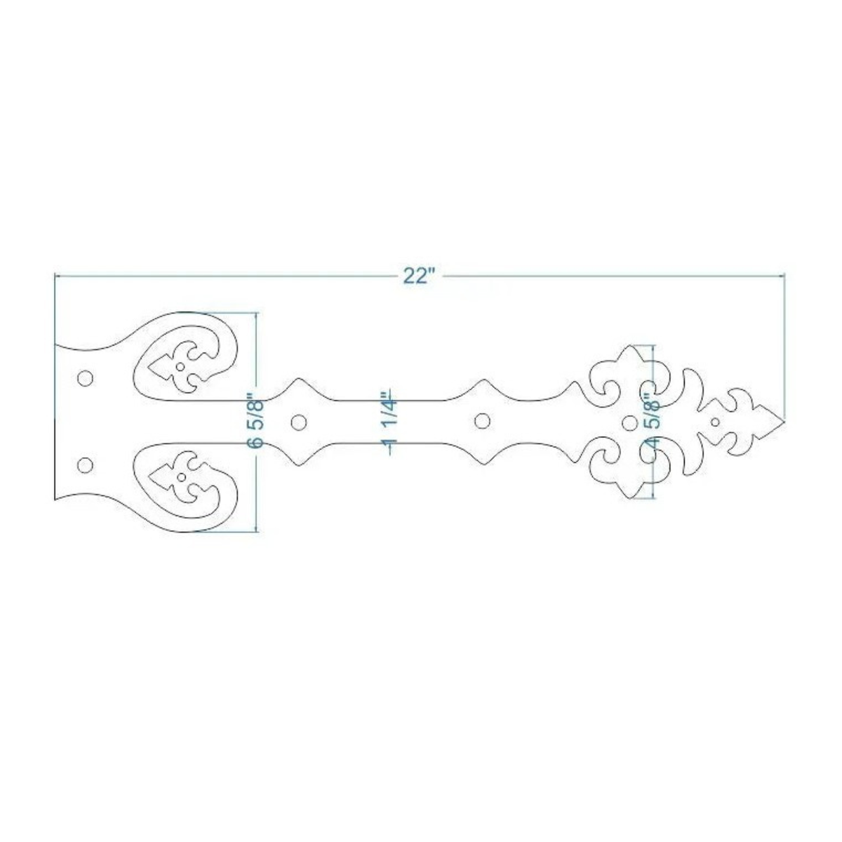 Renaissance Iron Faux Hinge Strap