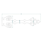 Renaissance Iron Faux Hinge Strap