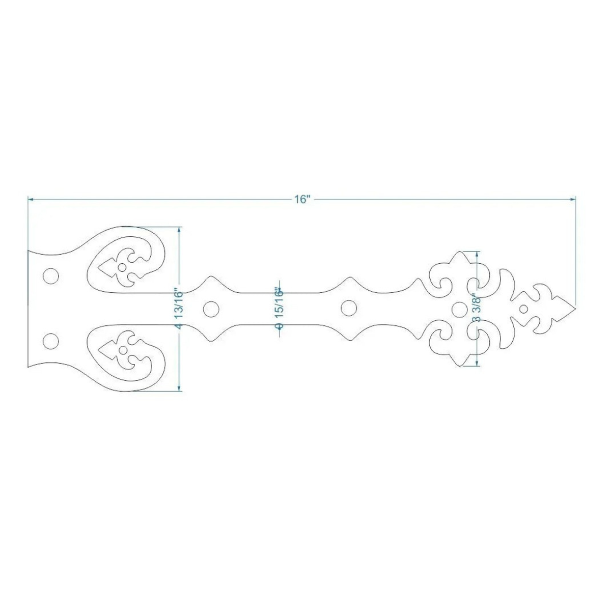 Renaissance Iron Faux Hinge Strap