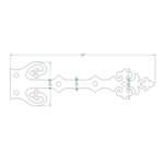 Renaissance Iron Faux Hinge Strap