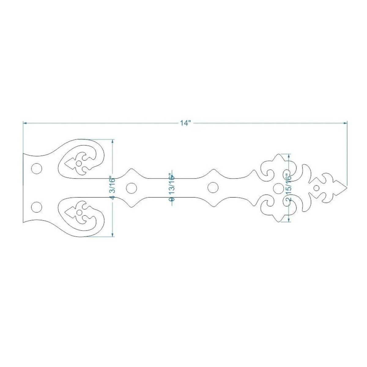Renaissance Iron Faux Hinge Strap