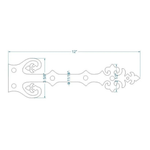 Renaissance Iron Faux Hinge Strap