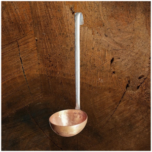 Pure Copper Soup Ladle with Steel Handle