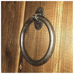 Hammered Iron Bath Hardware - Oval Backplates