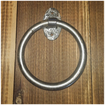Hammered Iron Bath Hardware - Oval Backplates
