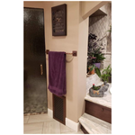 Hand Hammered Copper Towel Bar, Oil Rubbed Bronze Finish