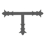Babylonian Fleur De Lis Iron T Face Plate