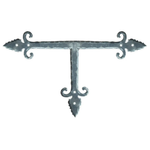Placa frontal en T de hierro medieval