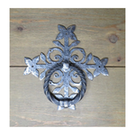 Llamador de puerta de hierro pulido/tirador de anillo