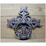 Llamador de puerta de hierro pulido/tirador de anillo