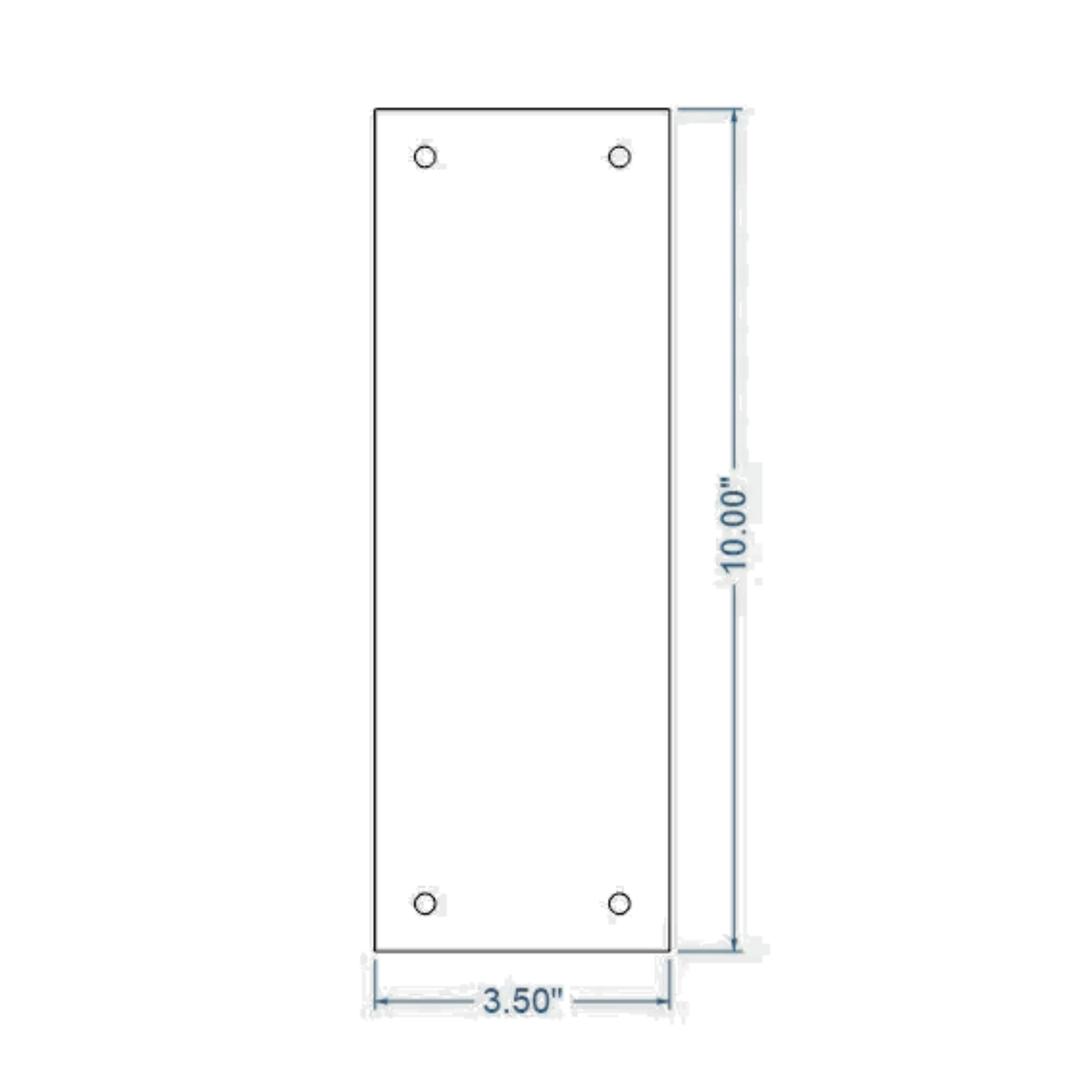 Plain Straight Iron Push Plate