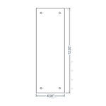 Plain Straight Iron Push Plate