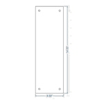 Plain Straight Iron Push Plate