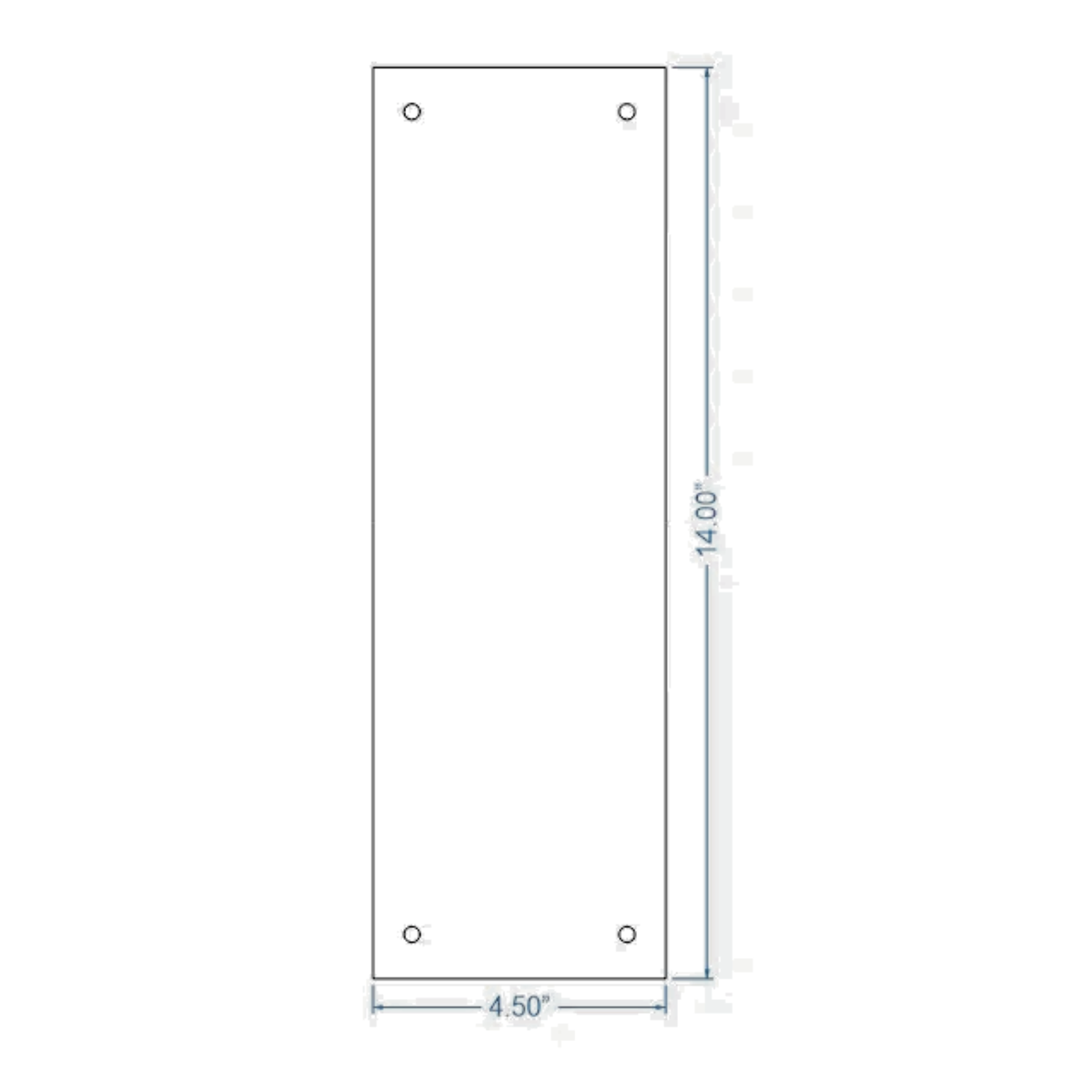 Plain Straight Iron Push Plate