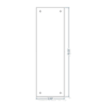 Plain Straight Iron Push Plate