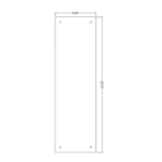 Plain Straight Iron Push Plate