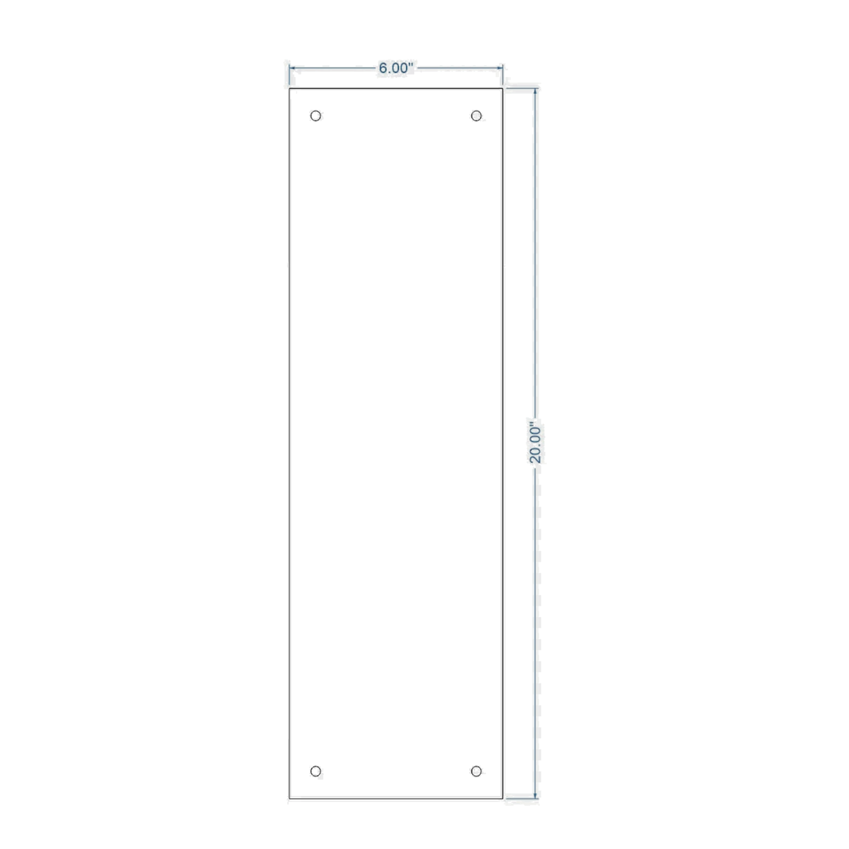Plain Straight Iron Push Plate