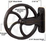 Pulley Wheel and Bracket - Cast Iron - 6"